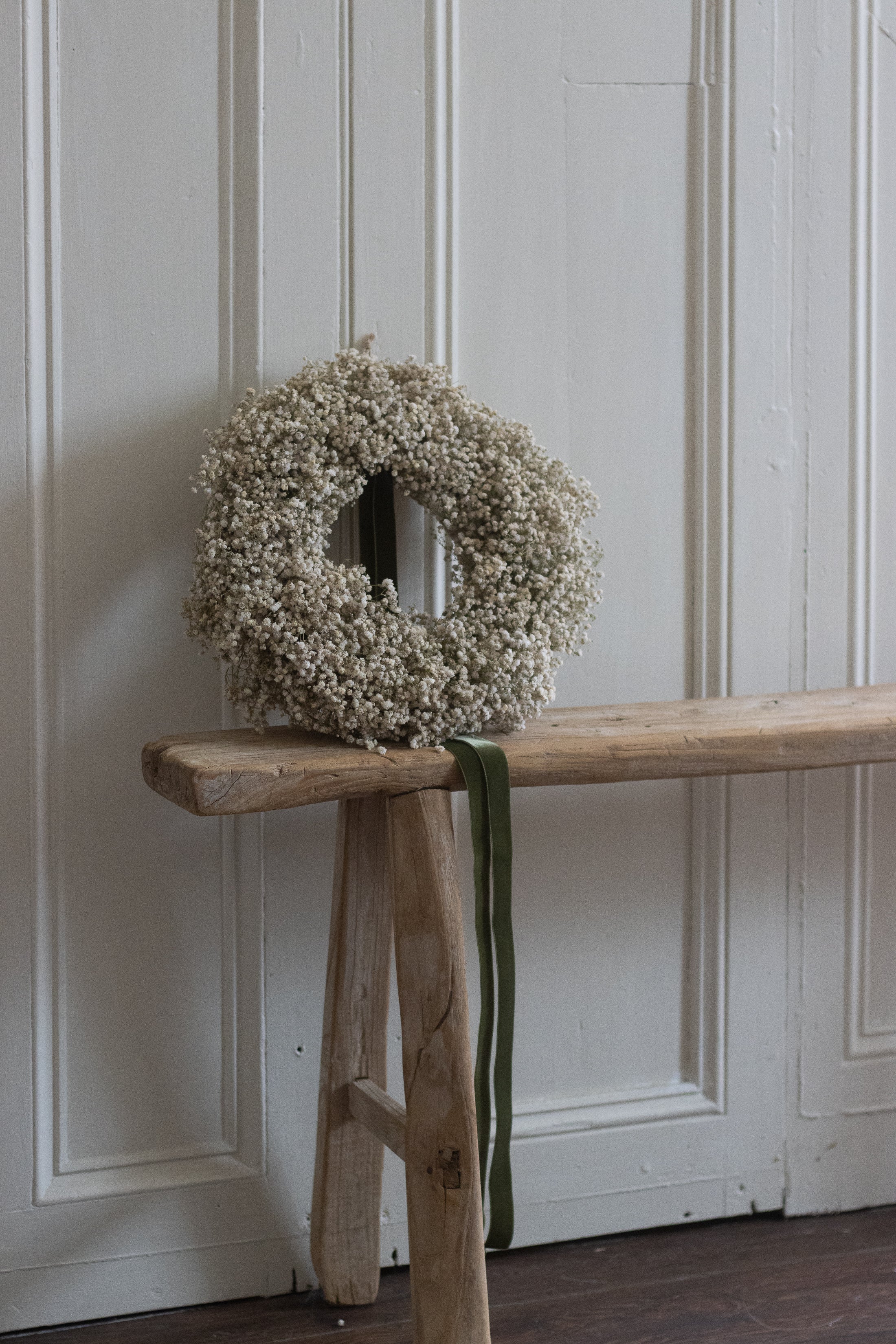 Dried Gypsophilia Wreath
