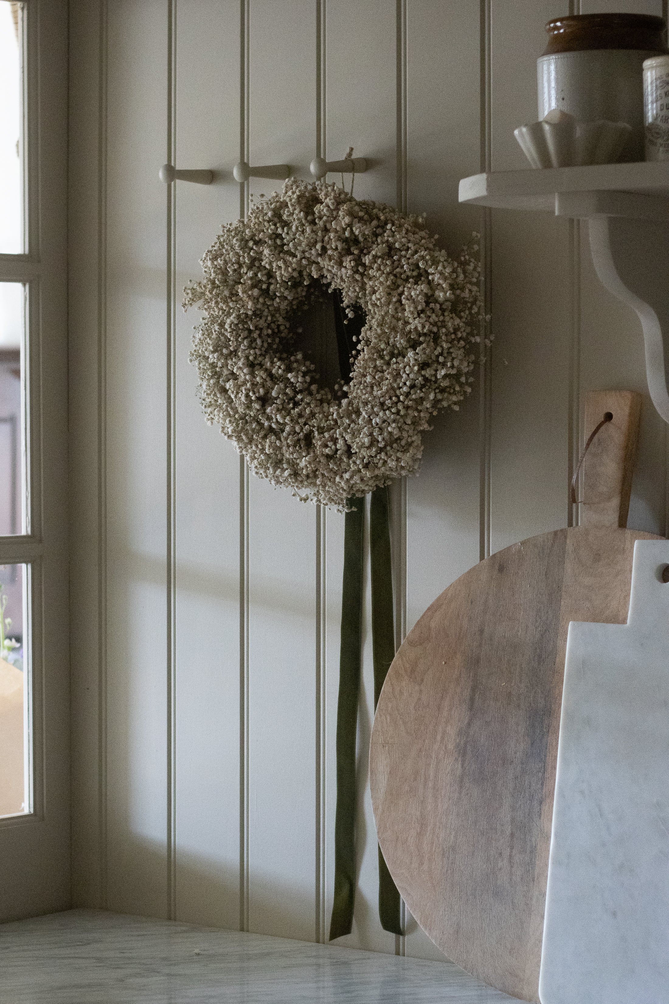 Dried Gypsophilia Wreath