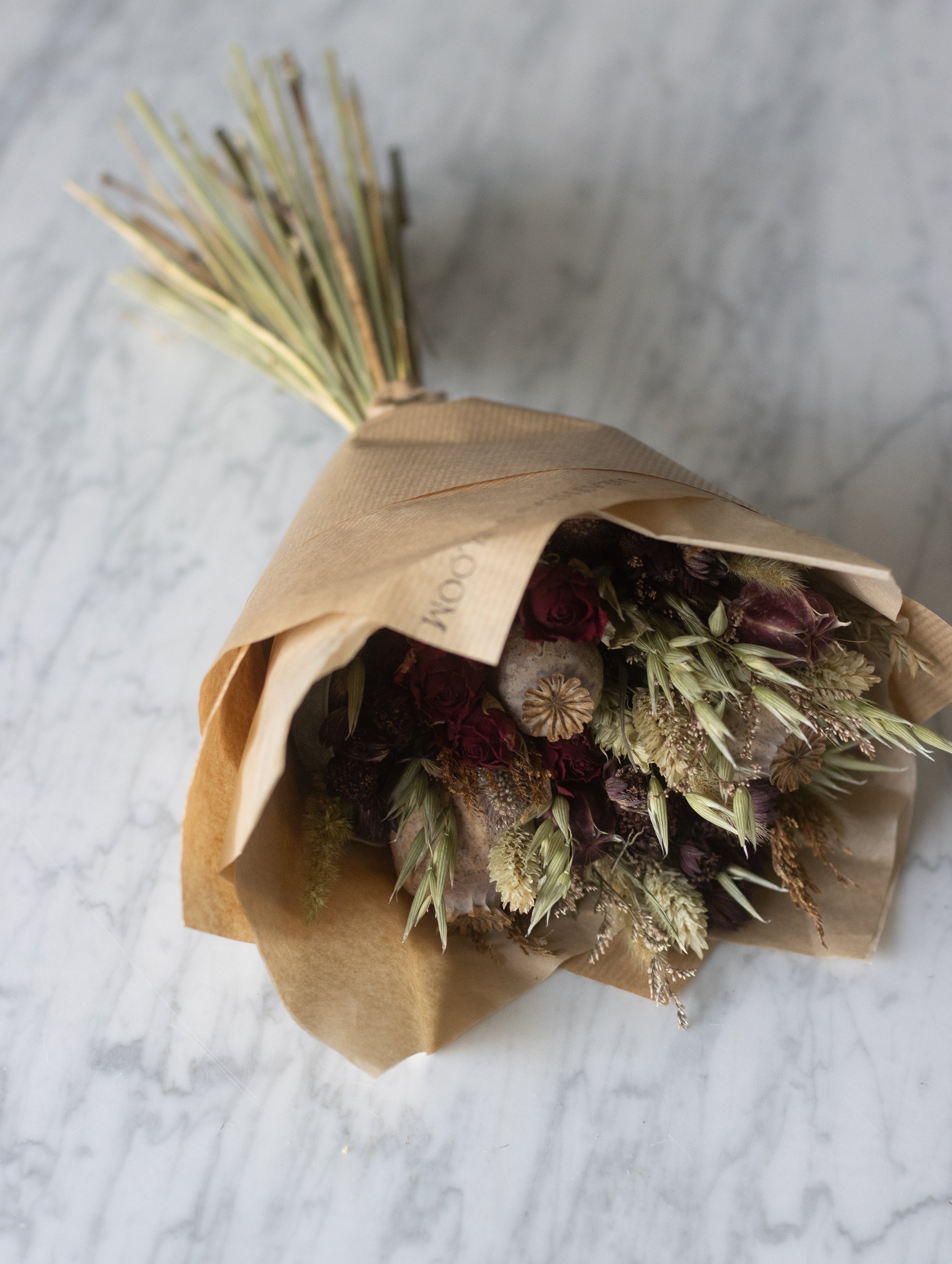 Burgandy Dried Flower Bouquet