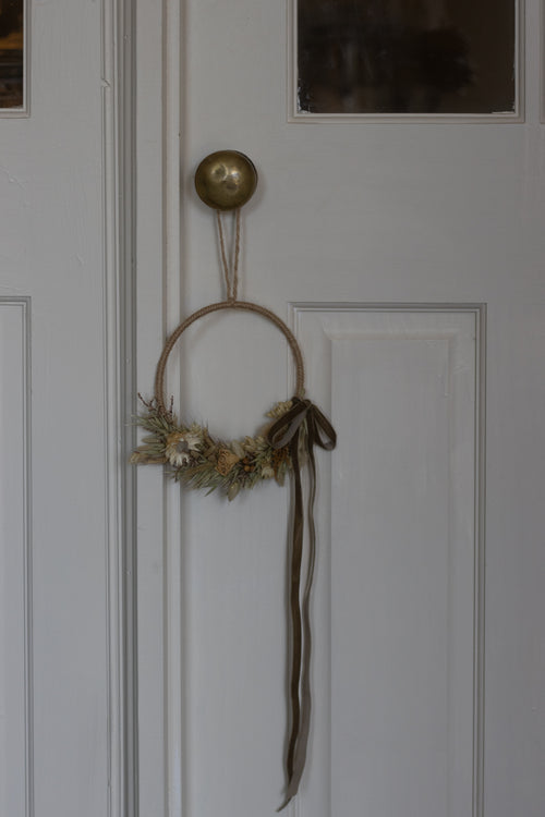 Dried Flower Neutral Hoop Wreath